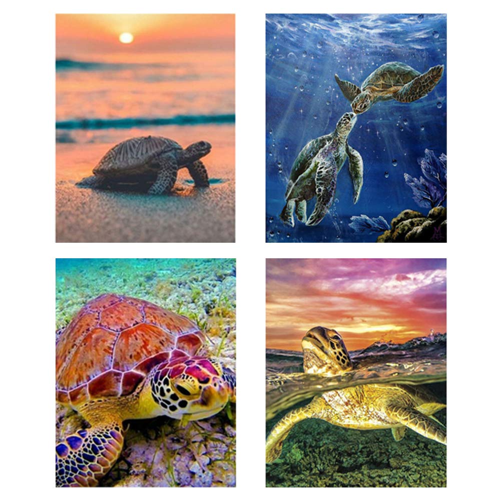 Peinture diamant 5D tortue pour atelier DIY en famille et décoration murale salon