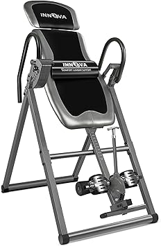 Innova Health and Fitness Inversion Table with Adjustable Headrest, Reversible Ankle Holders, and 300 lb Weight Capacity - Standard A