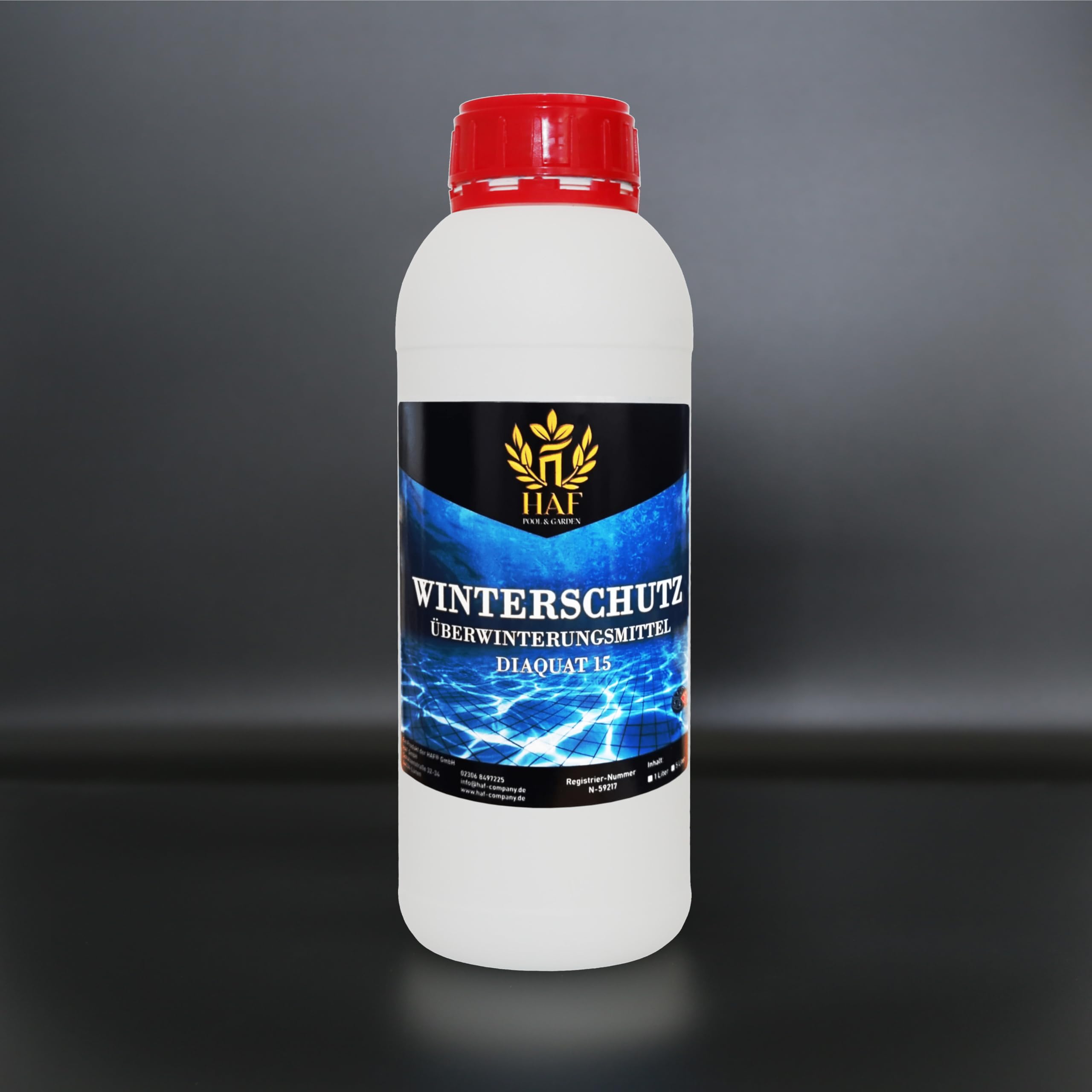 HAF Pool Winterschutz 1 Liter Überwinterungsmittel für Schwimmbad Überwinterungskonzentrat gegen Algen und Kalk Made in Europe