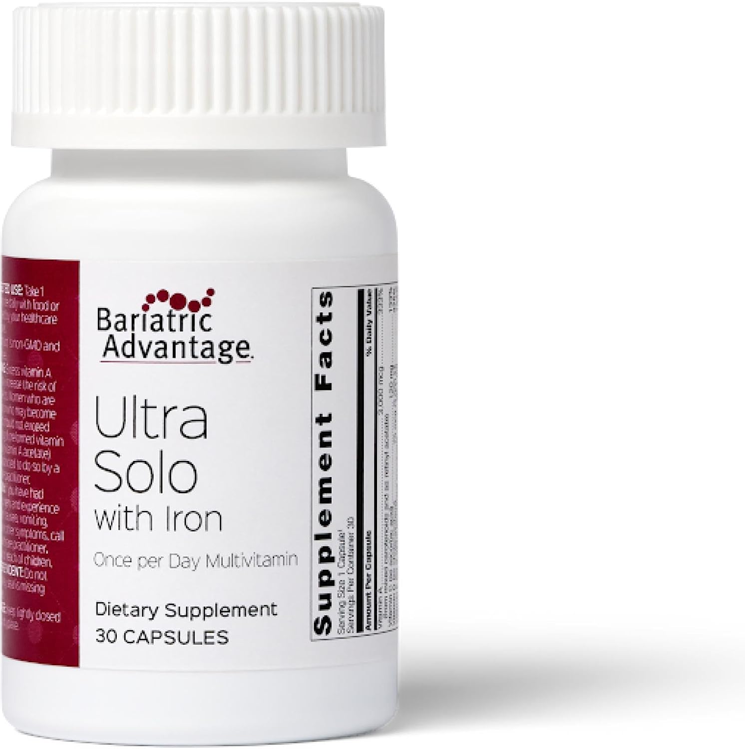 Bariatric Advantage Ultra Solo with Iron: Gluten-Free, Once-Per-Day Multivitamin for Bariatric Patients