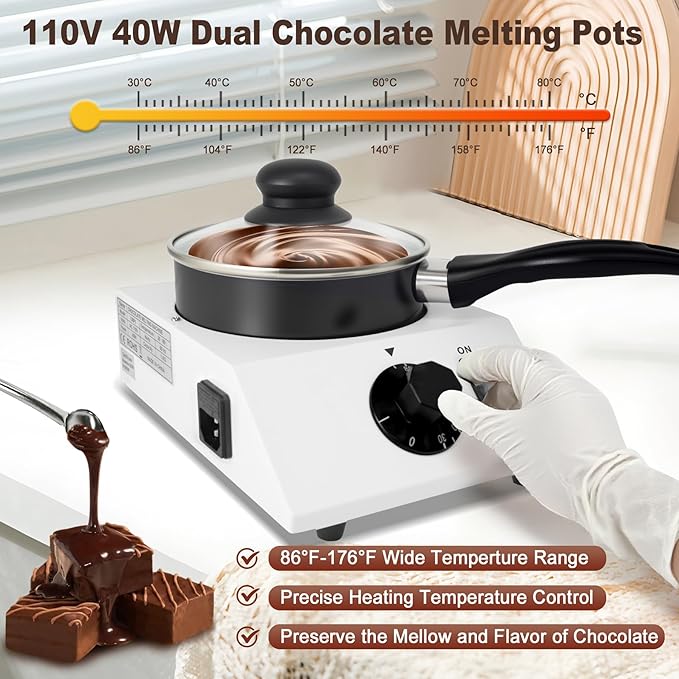 Máquina para Derretir Chocolate 1L con Control de Temperatura 40W 110V miniatura 9