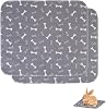 2Pcs Reusable Puppy Pads Washable Guinea Pig Cage Liner 60x40Cm/24*15.7Inch Hamster Bedding Accessories Mat Waterproof Non-Slip Rabbit Pee Pad for Small Pet Puppy Rat Chinchilla (Gray B, 60x40cm)