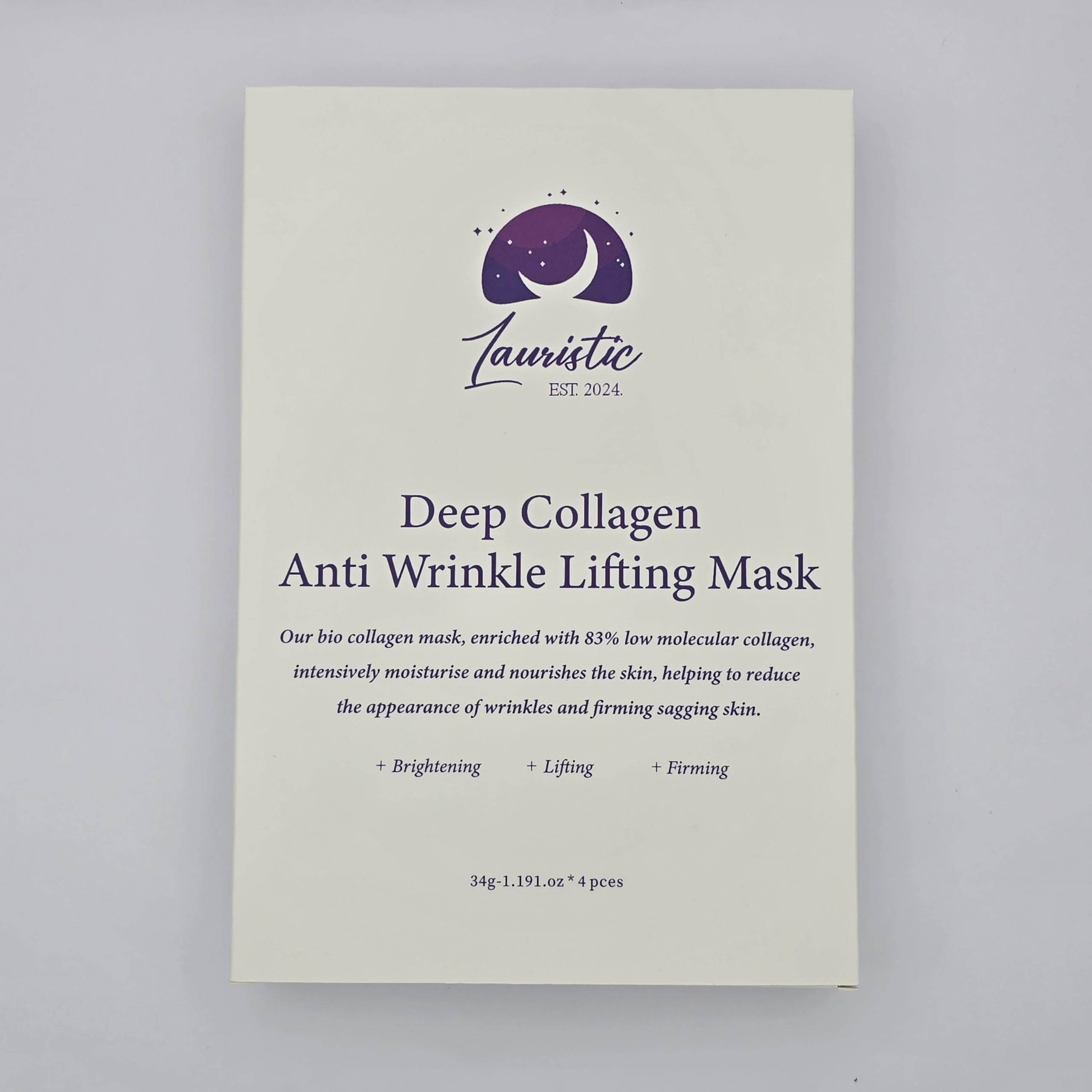 Lauristic Bio Collagen Real Deep Face Mask, Facial Mask for Skincare Hydrating Overnight Hydrogel Mask, Deep Repairing - Image 4