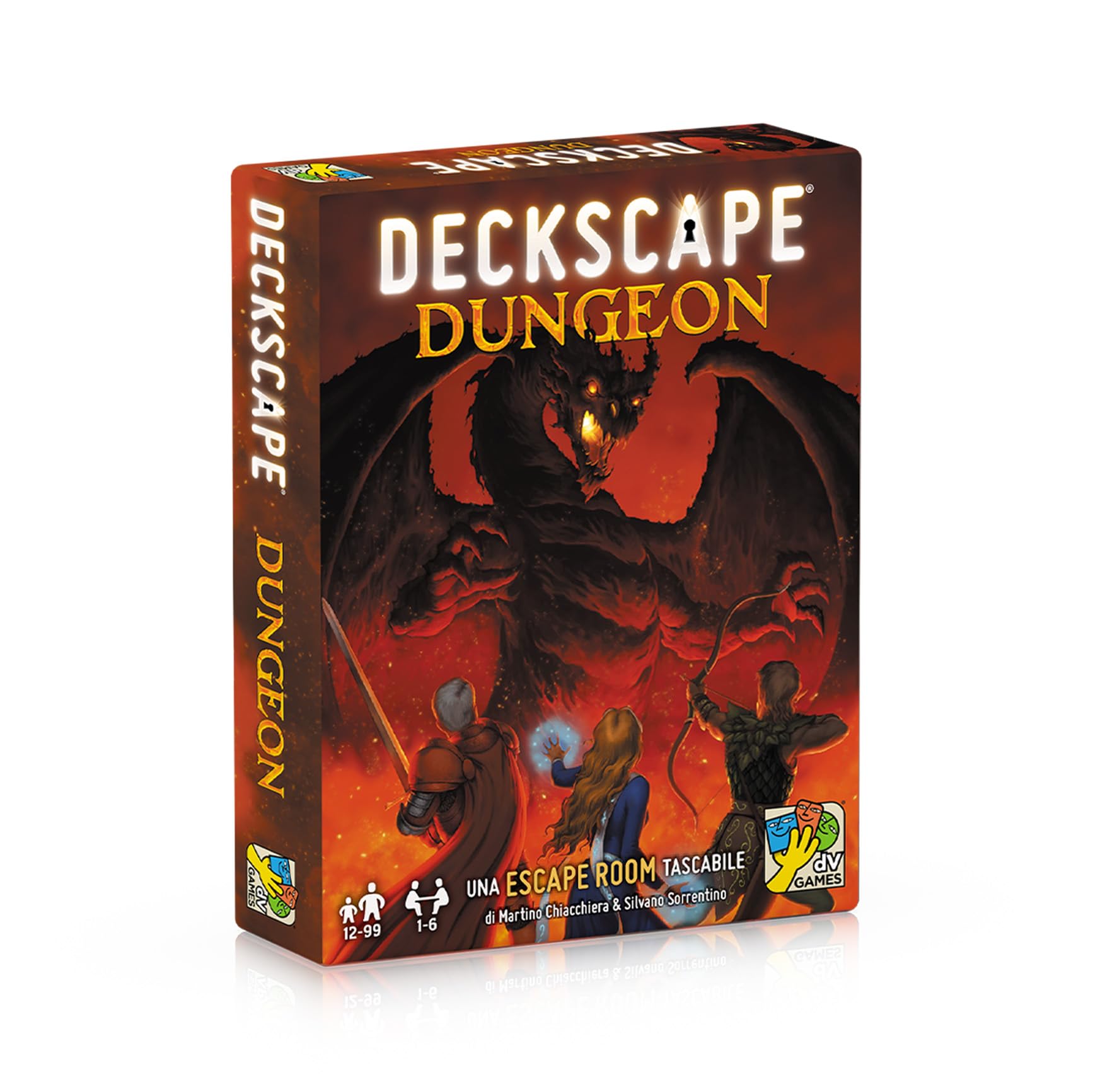 dV Giochi Deckscape Dungeon - Un Escape Room within Reach - 1-6 Players - 12+ Years - Italian Edition