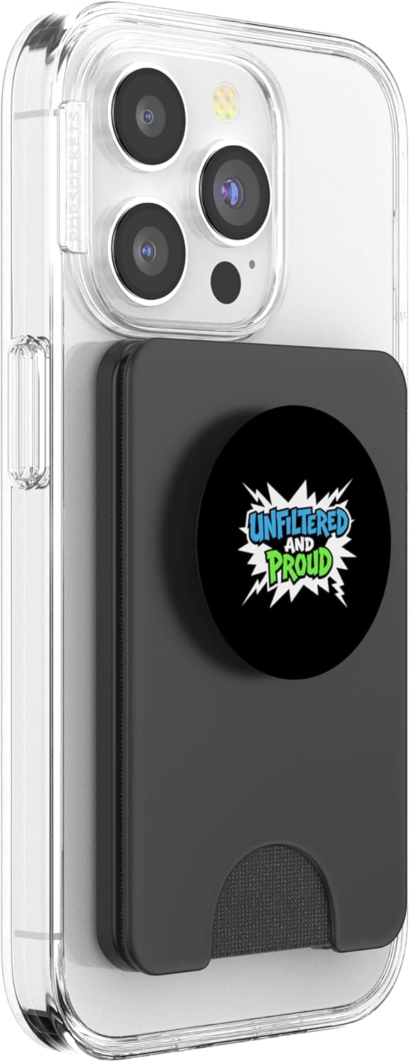 Unfiltered and Proud Neurodiversity Health Ally PopSockets PopWallet for MagSafe