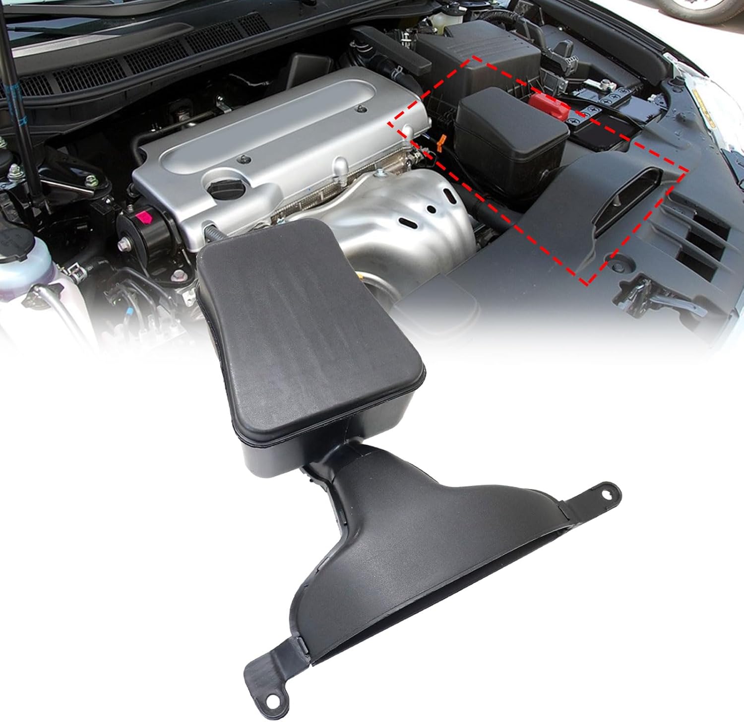 SecosAutoparts 2.4L Engine Air Intake Filter Housing Box, Compatible with Toyota Camry 2007-2009, Camry Hybrid 2010-2011, Replace# 1775028020 17750-0H060 17750-28020, Air Cleaner Box Inlet Duct Intake