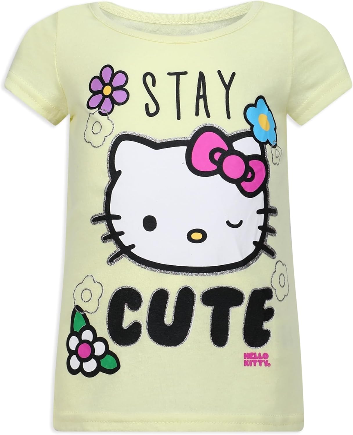 Hello Kitty Sanrio Girls 3 Pack Short Sleeve T-Shirt for Little and Big Kids