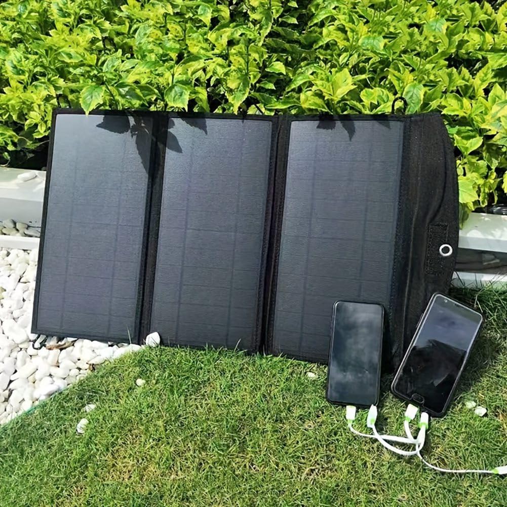 Caricatore da Pannello Solare Pieghevole 5V 28W Uscita USB Ricarica Solare Veloce per Telefoni Cellulari Pannello Solare Impermeabile
