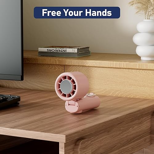 Miniatura 5 de CIVPOWER Ventilador de mano placa portátil de enfriamiento de hielo pequeña, recargable de 4000 mAh, 100 engranajes, turbo de alta velocidad, 10500