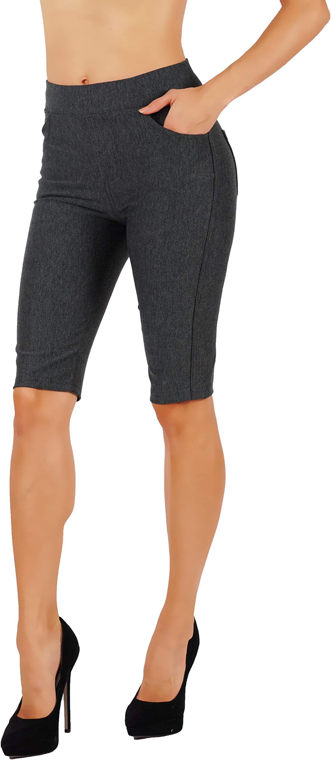 CODEFIT Ponte Knit Slim Fit Pants Pull-Up Style Leggings