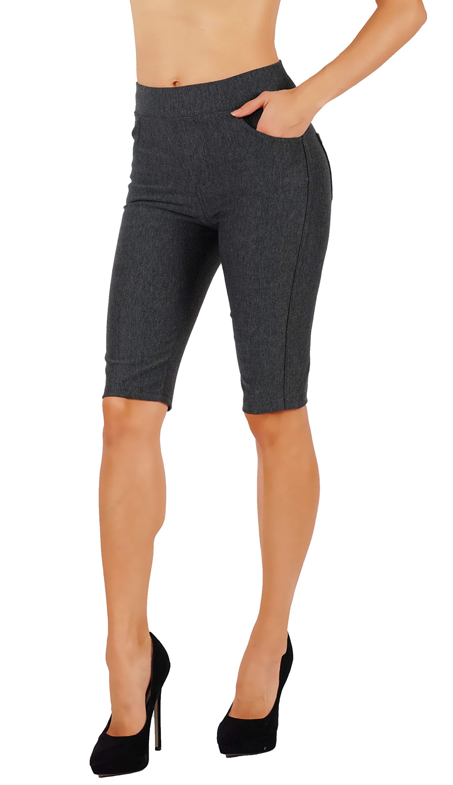 CODEFIT Ponte Knit Slim Fit Pants Pull-Up Style Leggings