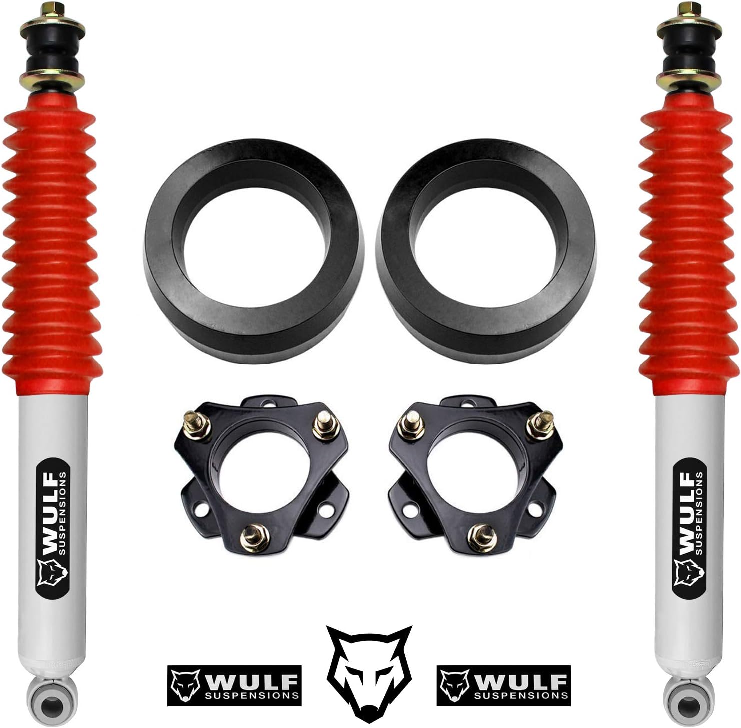 Wulf 3" Front 1.5" Rear Leveling Lift Kit with Extended Rear Shocks compatible with 2003-2018 Toyota 4Runner 2wd