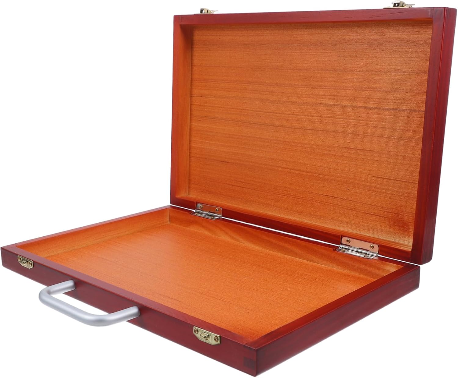 ibasenice Handheld Wooden Art Supply Organizer Lightweight Portable Multi-Functional Painting Box for Brushes Tools Elegant European Design Natural Construction for Artists