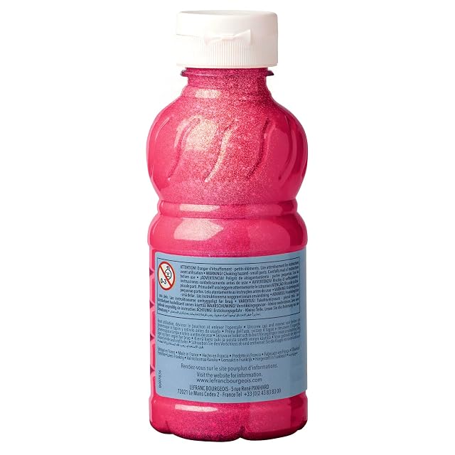 Foto 2 de 5 de Lefranc Bourgeois - Tubo gouache con purpurina, 250 ml, color rosa
