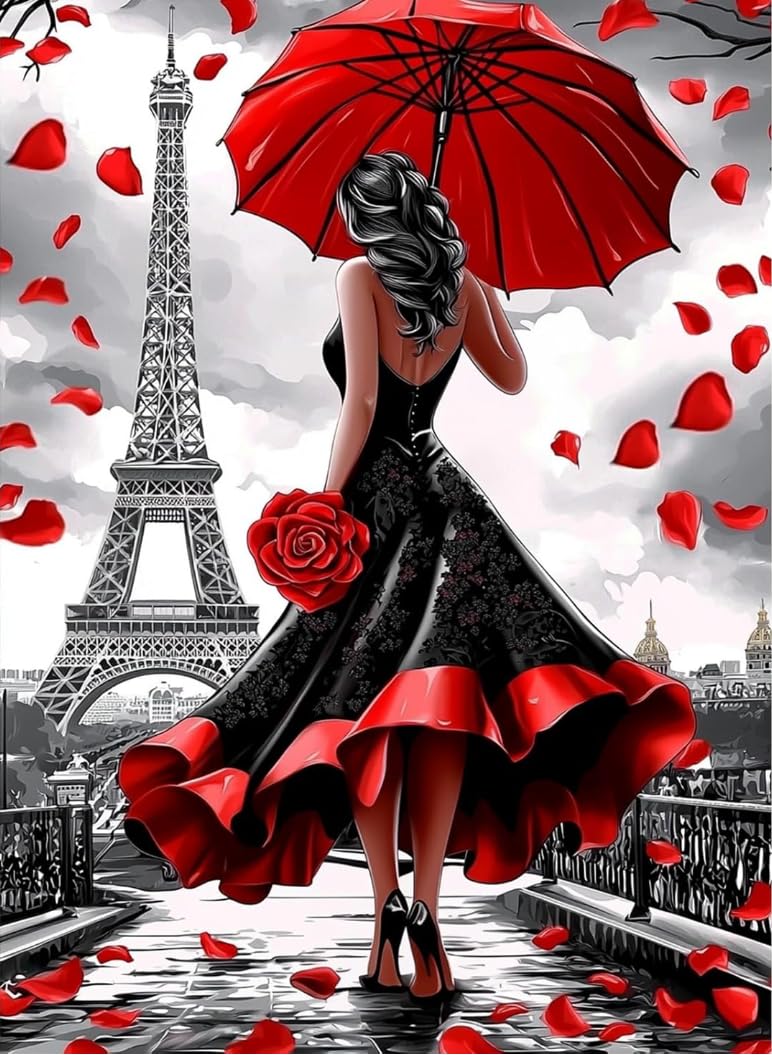 NAHUIGOOD Cross-Stitch Kits,Paris, Dancer 11CT40x50cm,Cross Stitch for Adults,11CT Counted Printed Cross Stitch,Embroidery Cross Stitch Kits