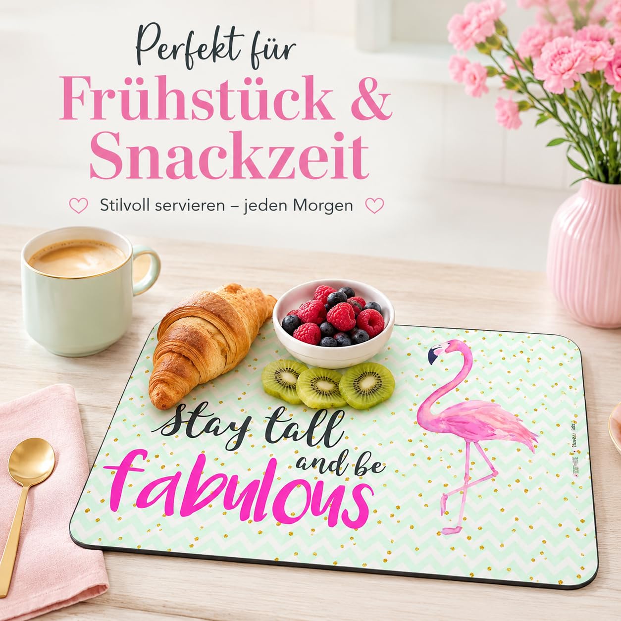 PPD Frühstücksbrettchen Schneidebrett 23x14 cm Be Fabulous | Aus Resopal, Witziges/Modernes Motiv, Langlebig, Kratzfest, Spülmaschinenfest