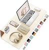 Aothia Double-Sided PU Leather Desk Pad - Non-Slip Large Mouse Pad & Desk Mat for Office, Home - Waterproof, Easy to Clean, Durable Dual-Sided Surface 23.6x13.7, Beige