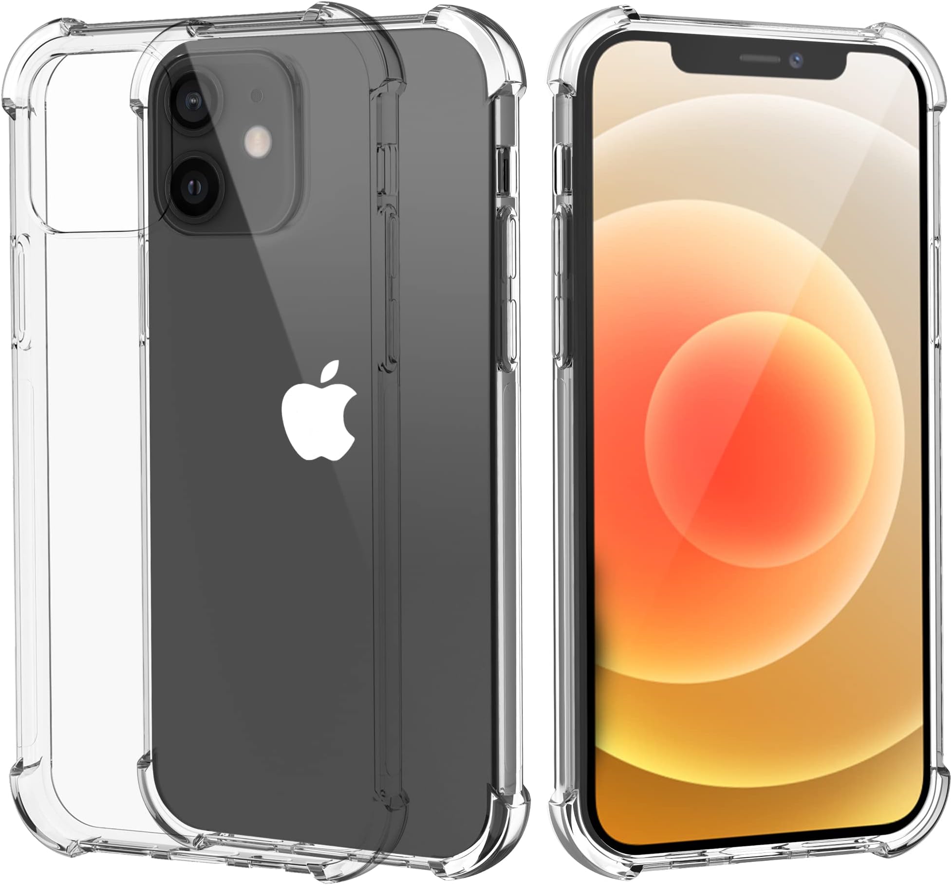 Migeec Case Compatible with iPhone 12 / Pro - Crystal Clear Cover with Air Cushion Gel Bumper Technology Full Protection