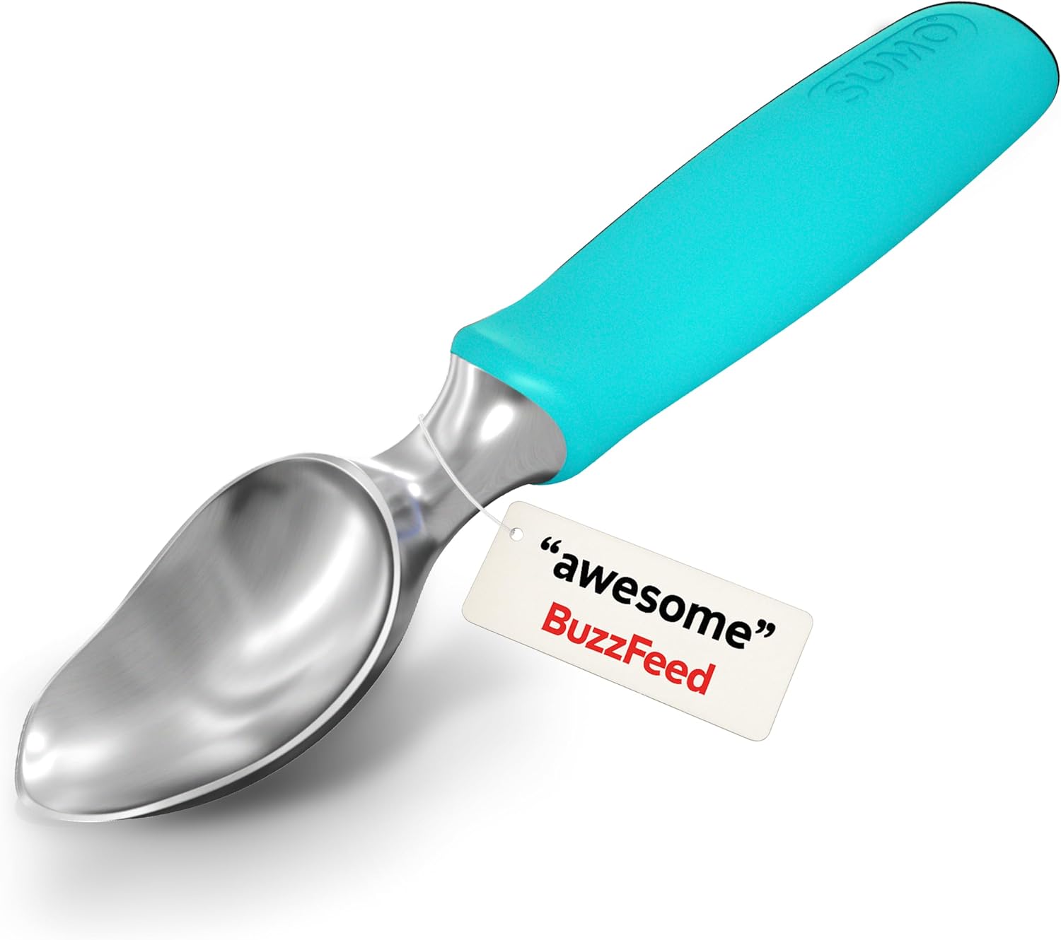 SUMO Stainless Steel Ice Cream Scoop with Ergonomic Handle - Turquoise