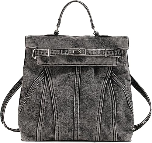 Mochila de mezclilla lavada a la moda, bolsos de estilo universitario para mujer, bolso diario de la mochila, mochilas de viaje para parejas, Denim