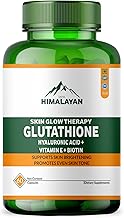 Divya Himalayan Skin Glow Therapy Glutathione – 1000mg Capsules with Vitamin C, Vitamin E, Biotin & Grape Seed Extract for Radiant Skin – For Men & Women (60 Capsules)