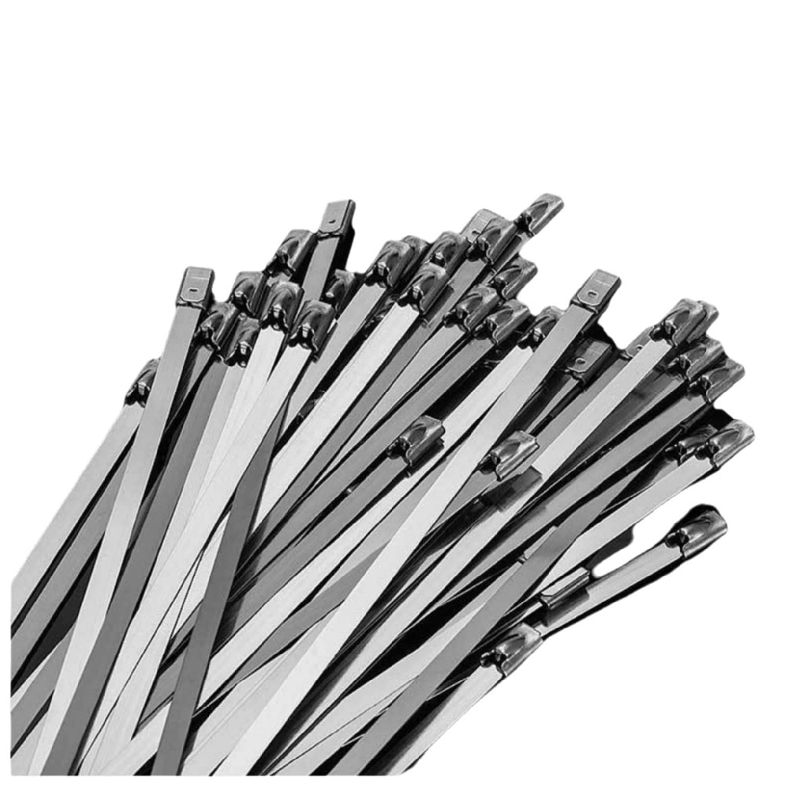 Metal Cable Ties 100Pcs 304 Stainless Steel Zip Ties 4.6mm Width Self-Locking Cable Ties Heavy Duty(Length 250mm)