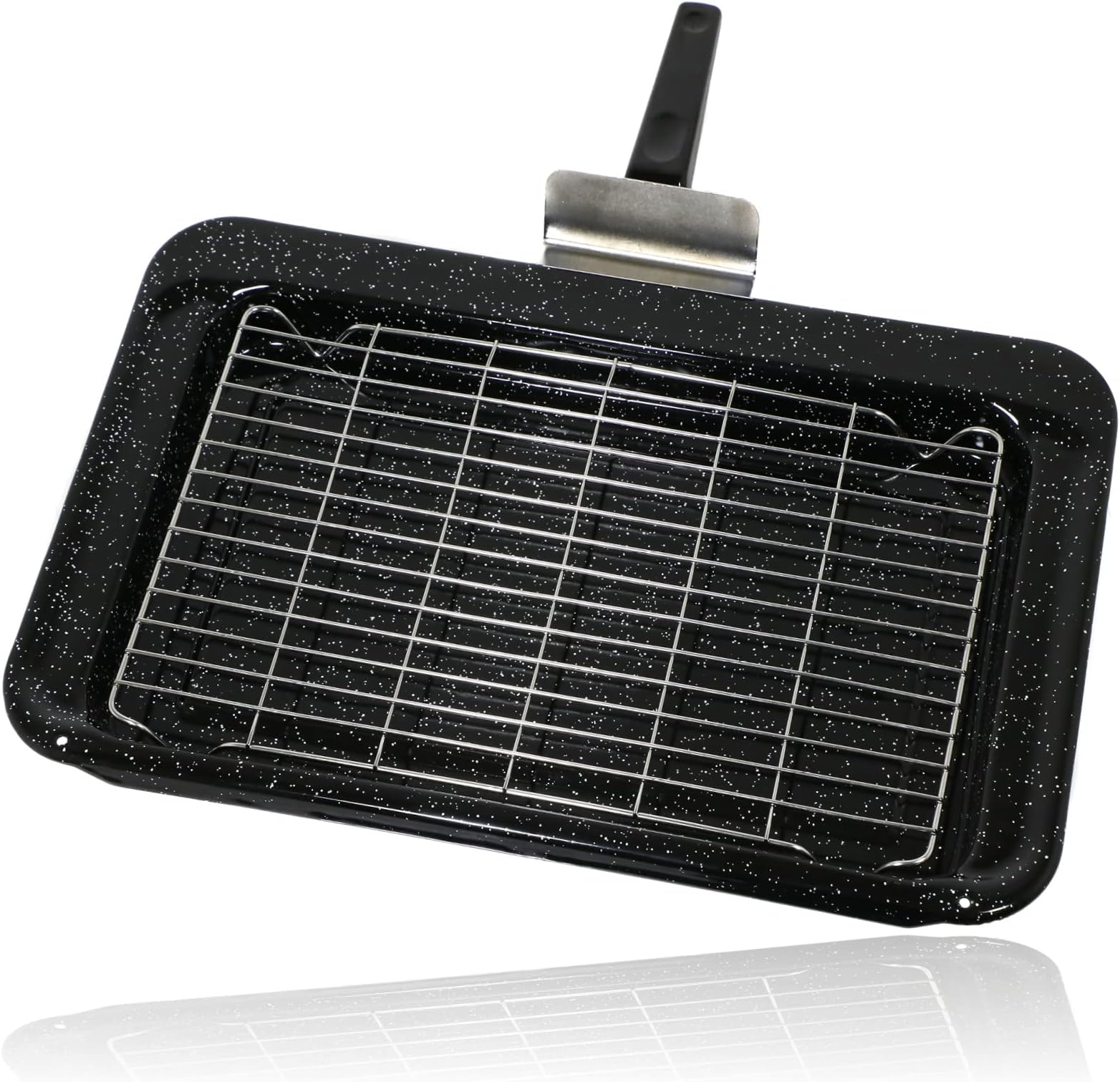 SPARES2GO Complete Grill Pan Tray Rack & Handle for Rangemaster Oven Cooker (445 x 276mm) (Fitment List A)