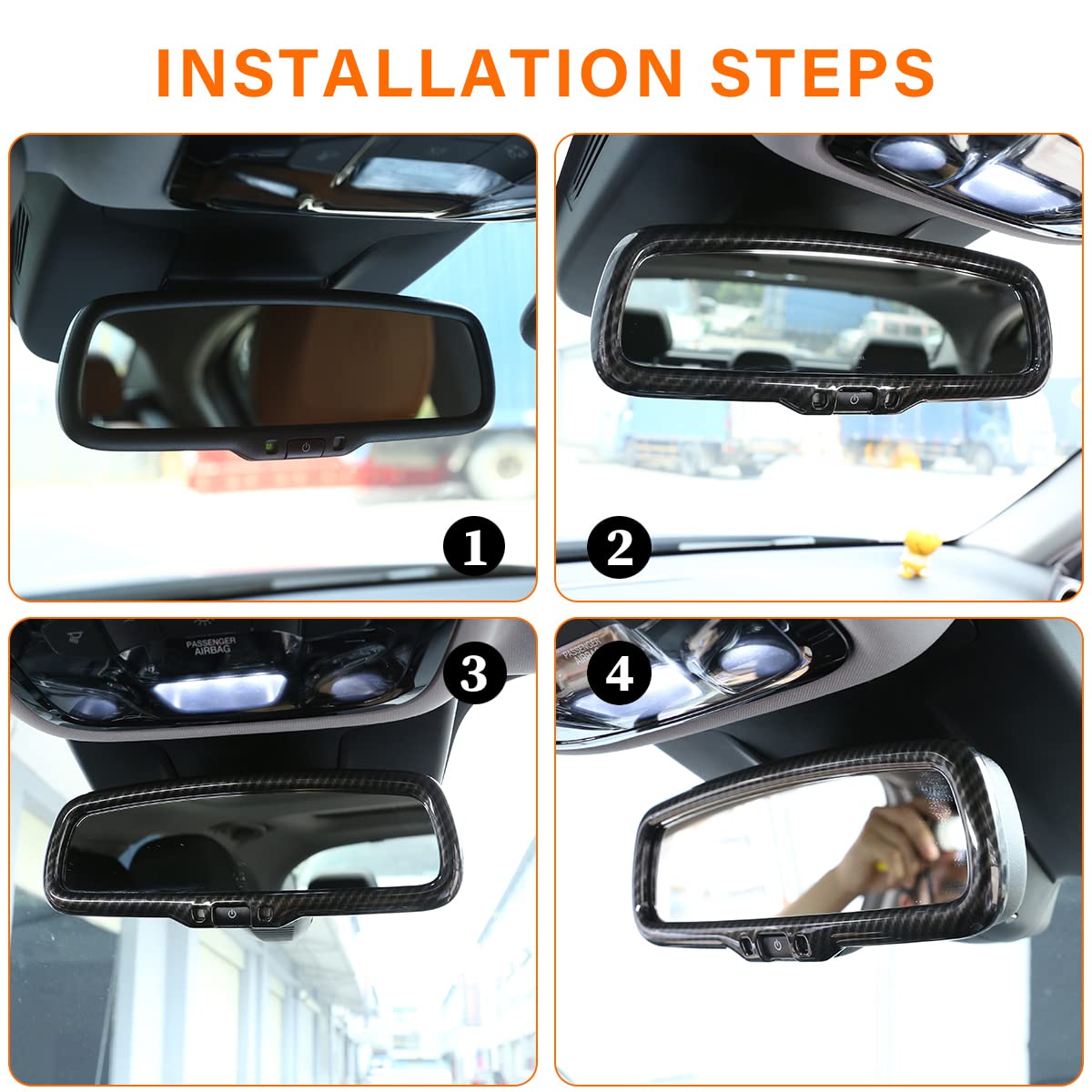 Copertura In ABS Per Specchietto Retrovisore Interno Auto, Effetto Carbonio, Per Alfa Romeo Giulia E Stelvio (2017-2020)