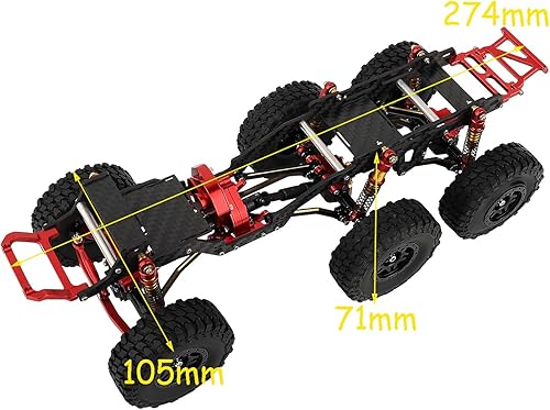 Miniatura 3 de Marco de coche de fibra de carbono LCG Chasis con ejes metálicos Llantas de rueda 124 Chasis de gravedad de centro bajo Kit de reacondicionamiento