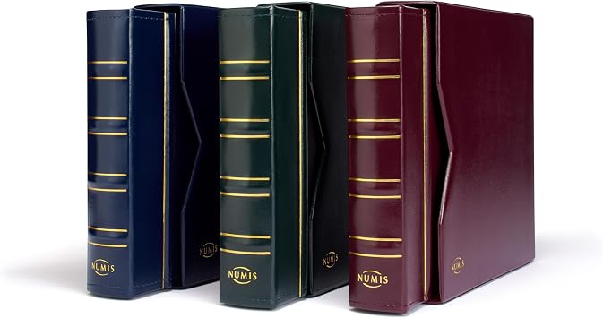 Leuchtturm 313617 coin album Numis, classic design with slipcase incl. 5 different pockets, blue