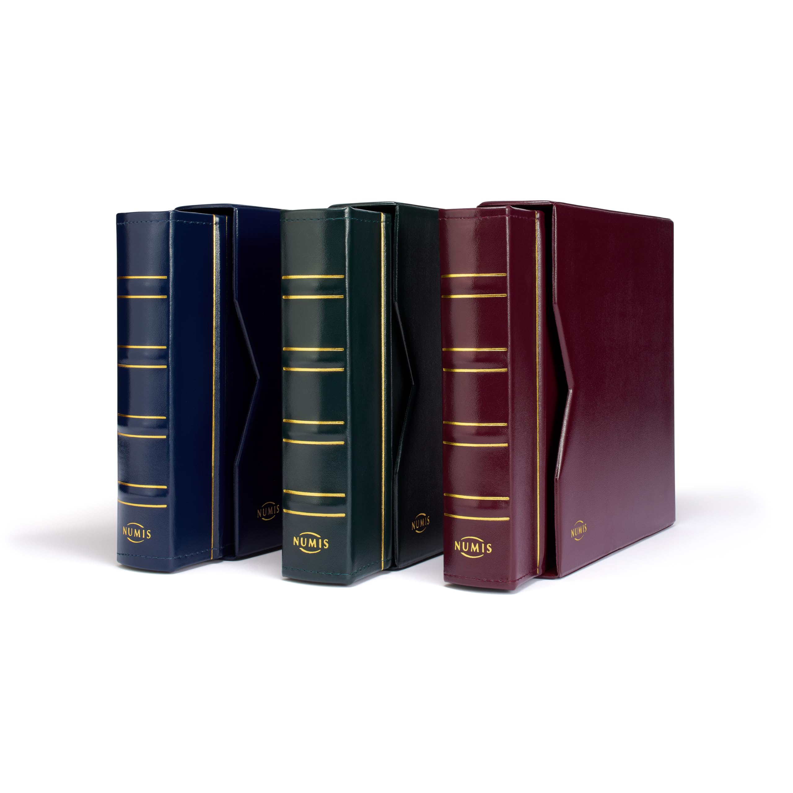 Leuchtturm 301280 Album per Monete NUMIS Classic - incl. Valigetta e 5 custodie per Monete con Ø 44, 34, 25, 17 mm - Verde