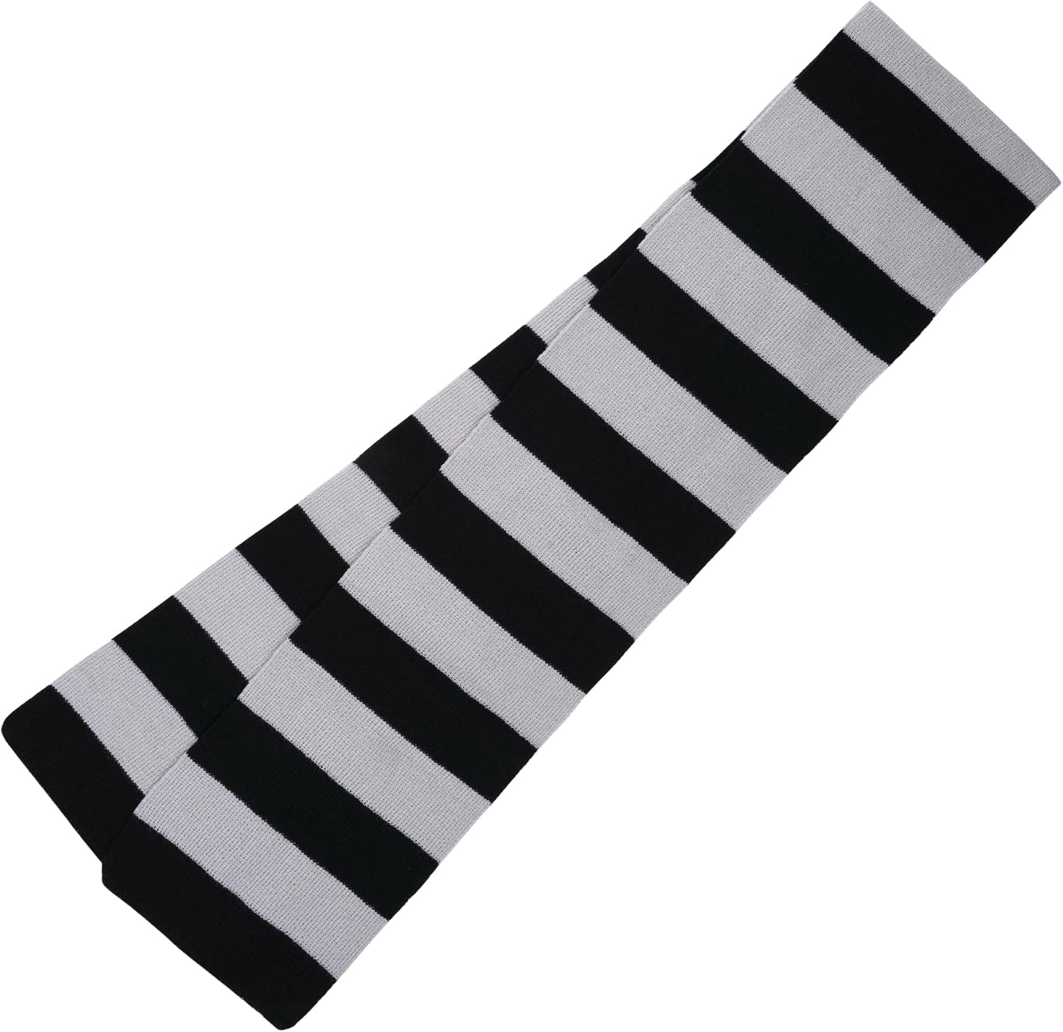Dxhycc Black and Gray Striped Scarf - Soft Knit Winter Men's Scarf - Cosplay Costume Accessory for Halloween Christmas Party