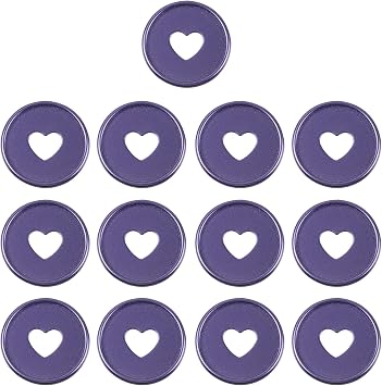 Crapyt 13 PCS Planner Discs Discbound Expansion Discs for Disc Notebook 1.38"0.2" Purple