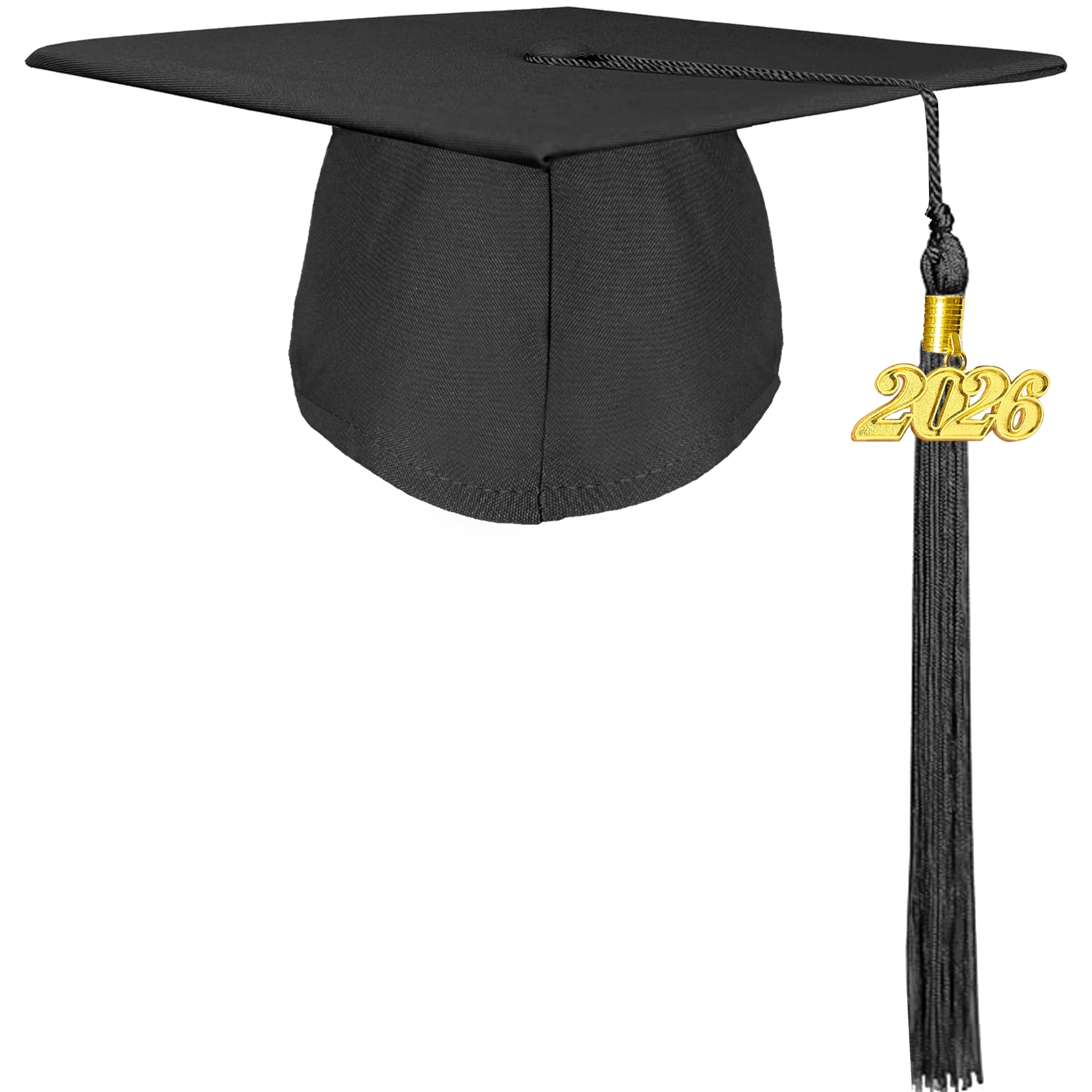 Unisex Adult Graduation Cap with 2026 and 2025 Tassel Year Charm for High School & Bachelor Master