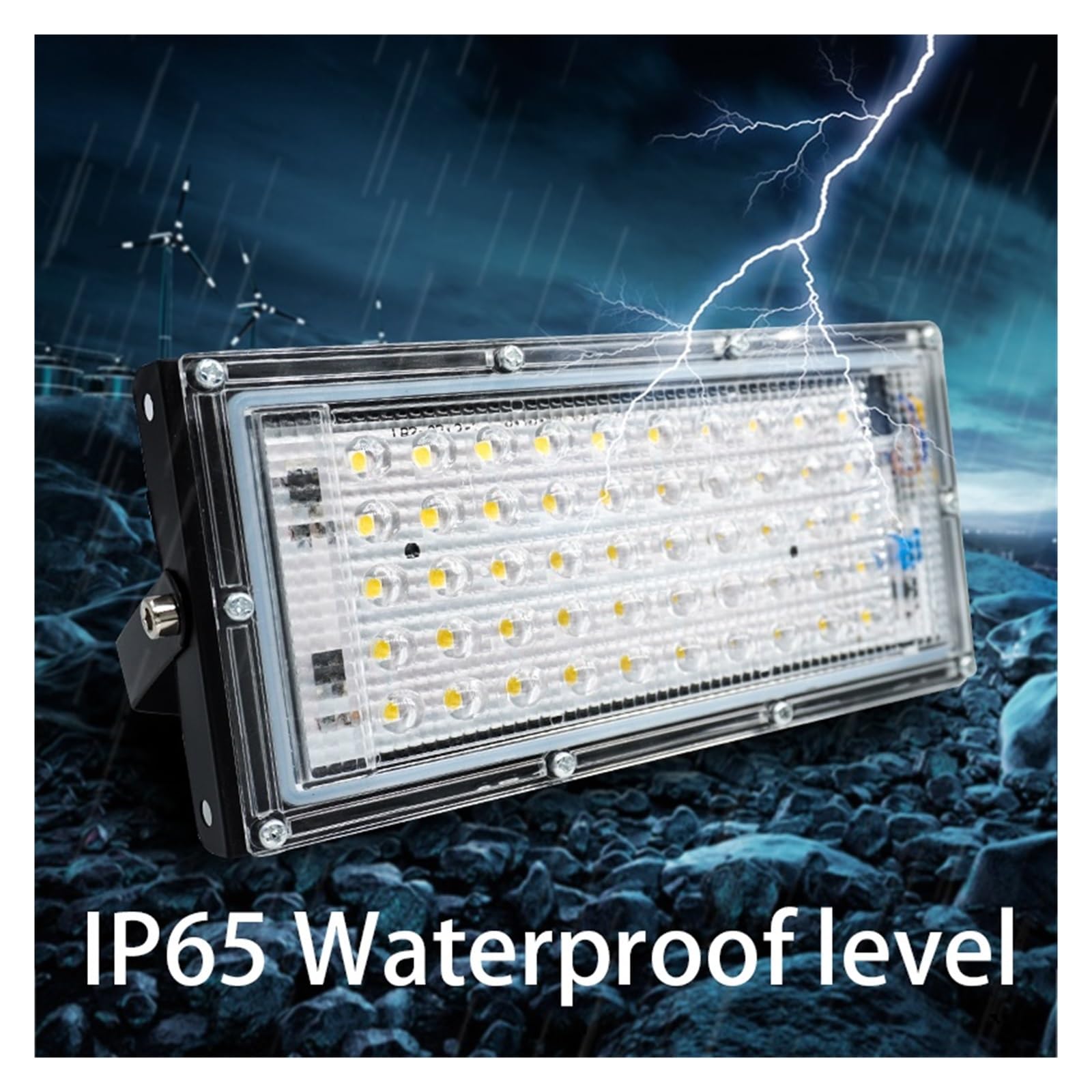 Światła powodziowe na zewnątrz, 4 sztuk/partia Led światło halogenowe reflektor zewnętrzny reflektor IP65 wodoodporny 50W 100W LED lampa uliczna oświetlenie krajobrazu dla Eave Garden Yard(Cold White,