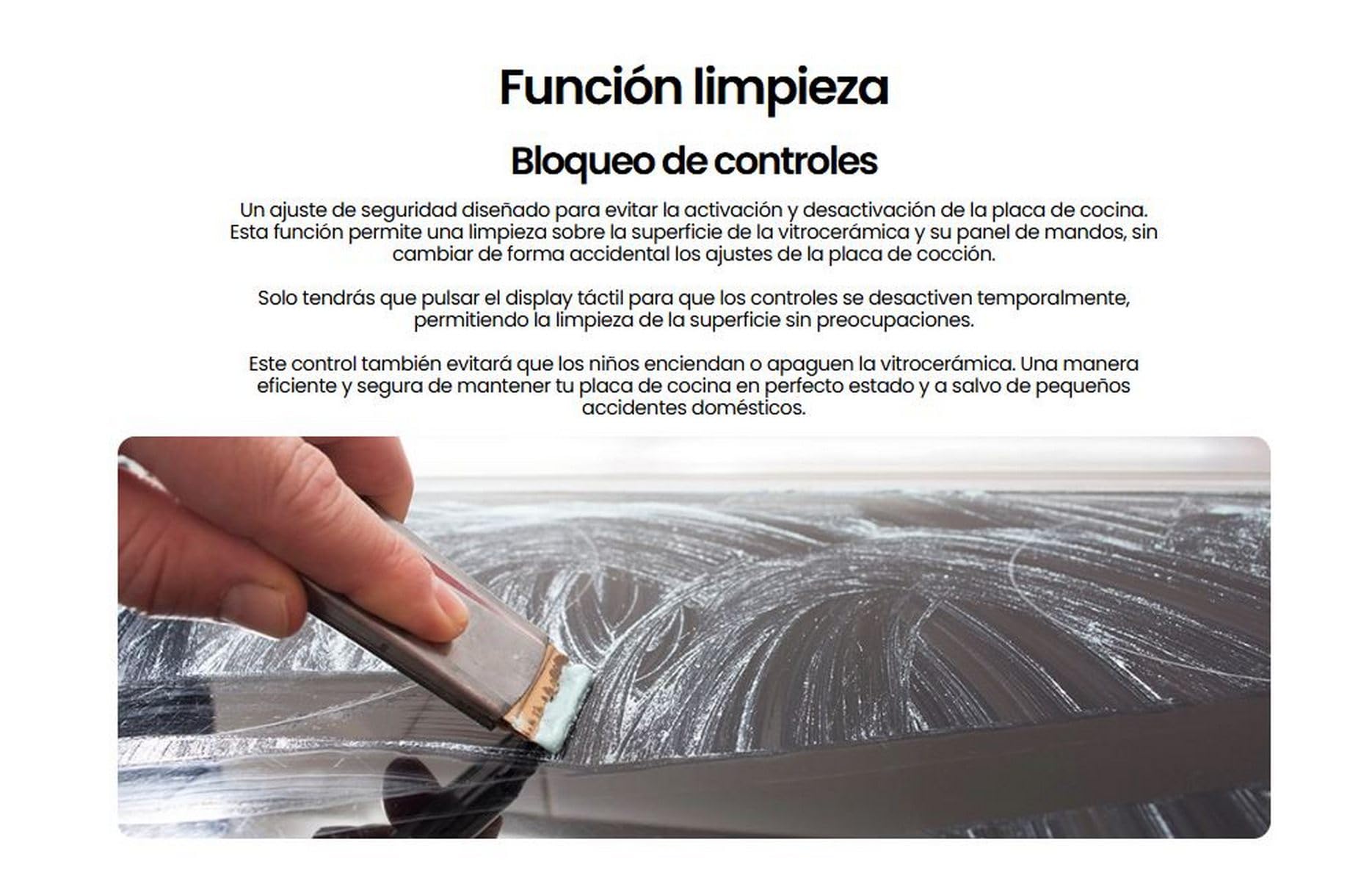 INFINITON - Placa, 3 Zonas, 9 Niveles de potencia, Modo Boost, Control táctil, Luz calor residual, Bloqueo intantíl (VITRO-A35F | Vitroceramica 3 Fuegos)