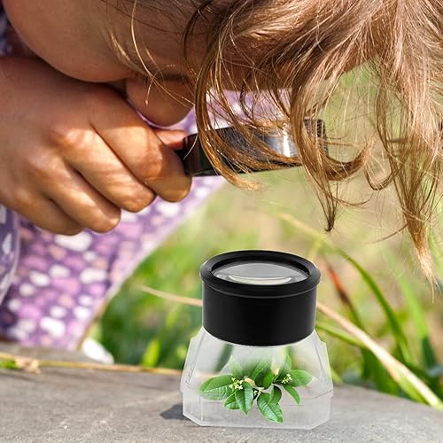 Miniatura 2 de UKCOCO 2 piezas, visor  caja de microscopio lupa estuche contenedor receptor kit para niños (color surtido)