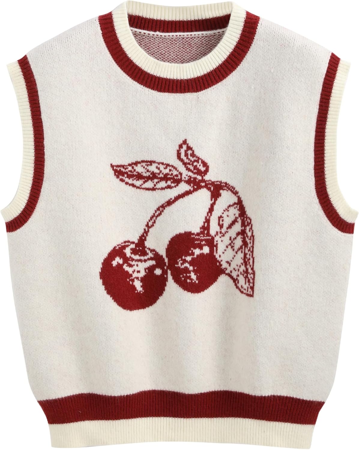 CIDER Womens Sweater Vest Knit Sleeveless Pear Cute Graphic Sweater Vest Tank Top Fall Outfits