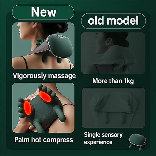Miniatura 5 de Siasoo - Masajeador de cuello, masajeador biónico de relajación con calor y amasado 4D, masajeador eléctrico Shiatsu de espalda y hombros