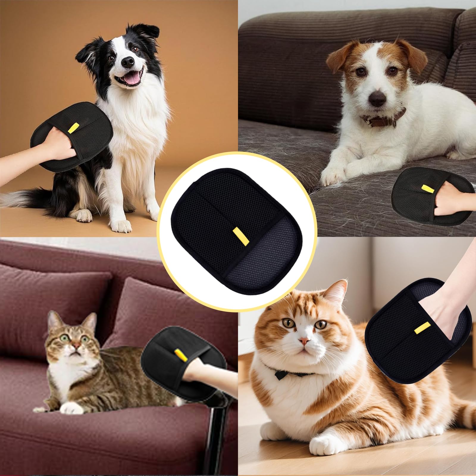 Guanti Da Toelettatura A Doppio Lato Per Animali Domestici, Strumento - Foto 8