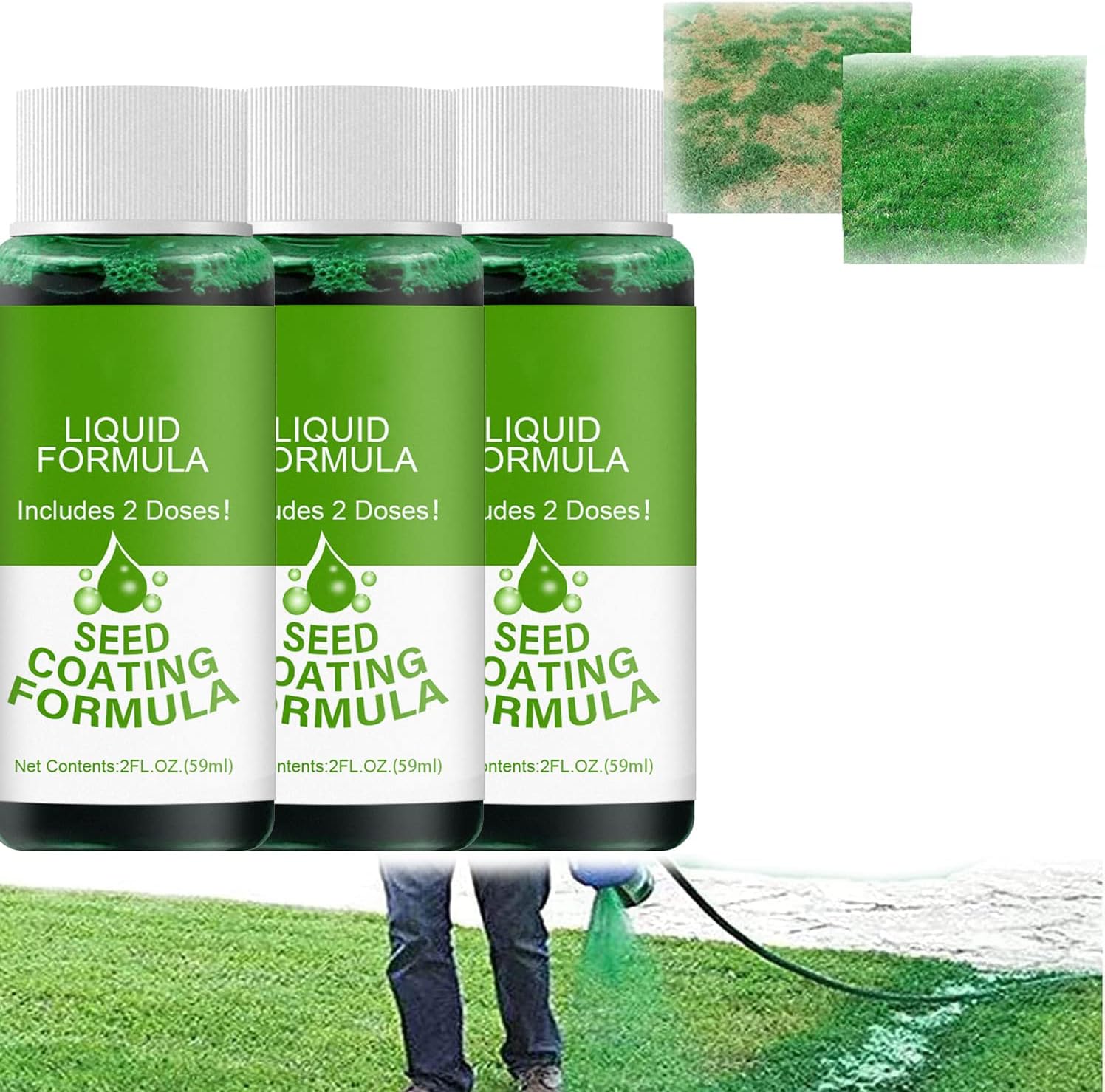 Green Grass Paint Seed Spray Liquid Green Grass Lawn