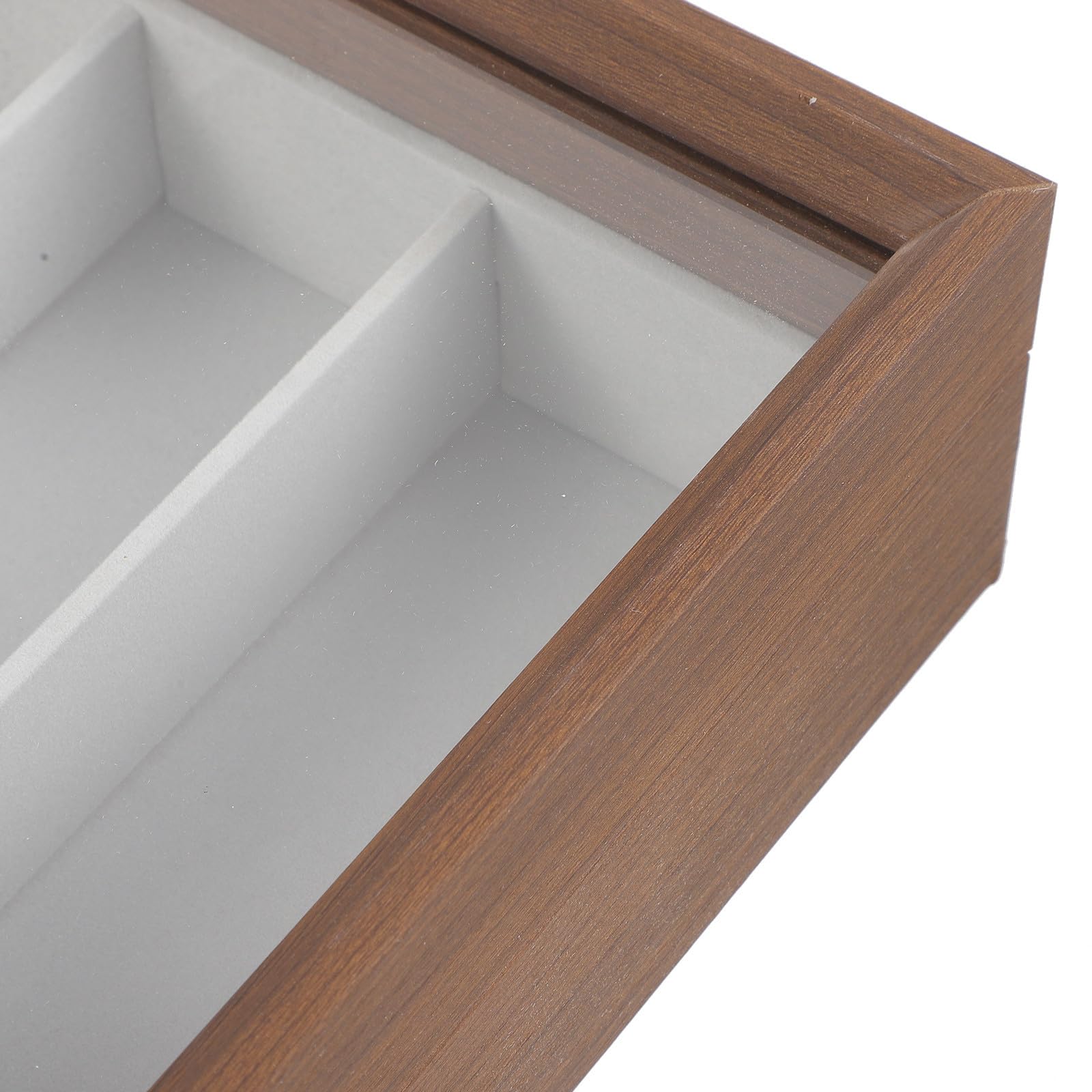 VALICLUD Scatola Organizer Occhiali in Legno 8 Scomparti e Feltro Interno, Contenitore Occhiali da Vista da Sole per Esposizione e Atmosfera Estiva
