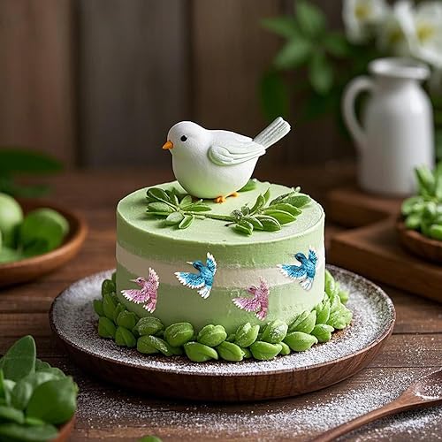 Miniatura 6 de Molde de silicona para colibrí, molde para decoración de pasteles de pájaros, rosa, juego de 2