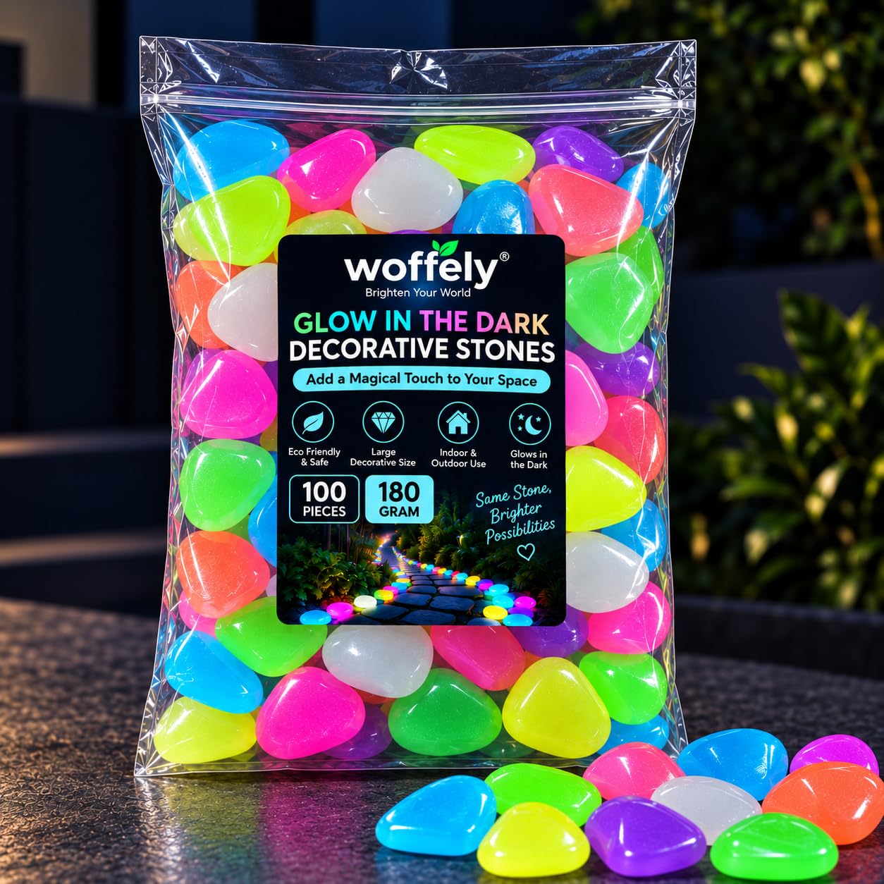 Glow in The Dark Stones - Decorate Your Garden! -1