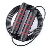 Redify Jump Rope&comma;Jump Ropes for Fitness for Women Men and Kids&comma;Speed Jumping Rope for Workout with Ball Bearings&comma;Adjustable Skipping Rope for Exercise&Slim Body at Home School Gym