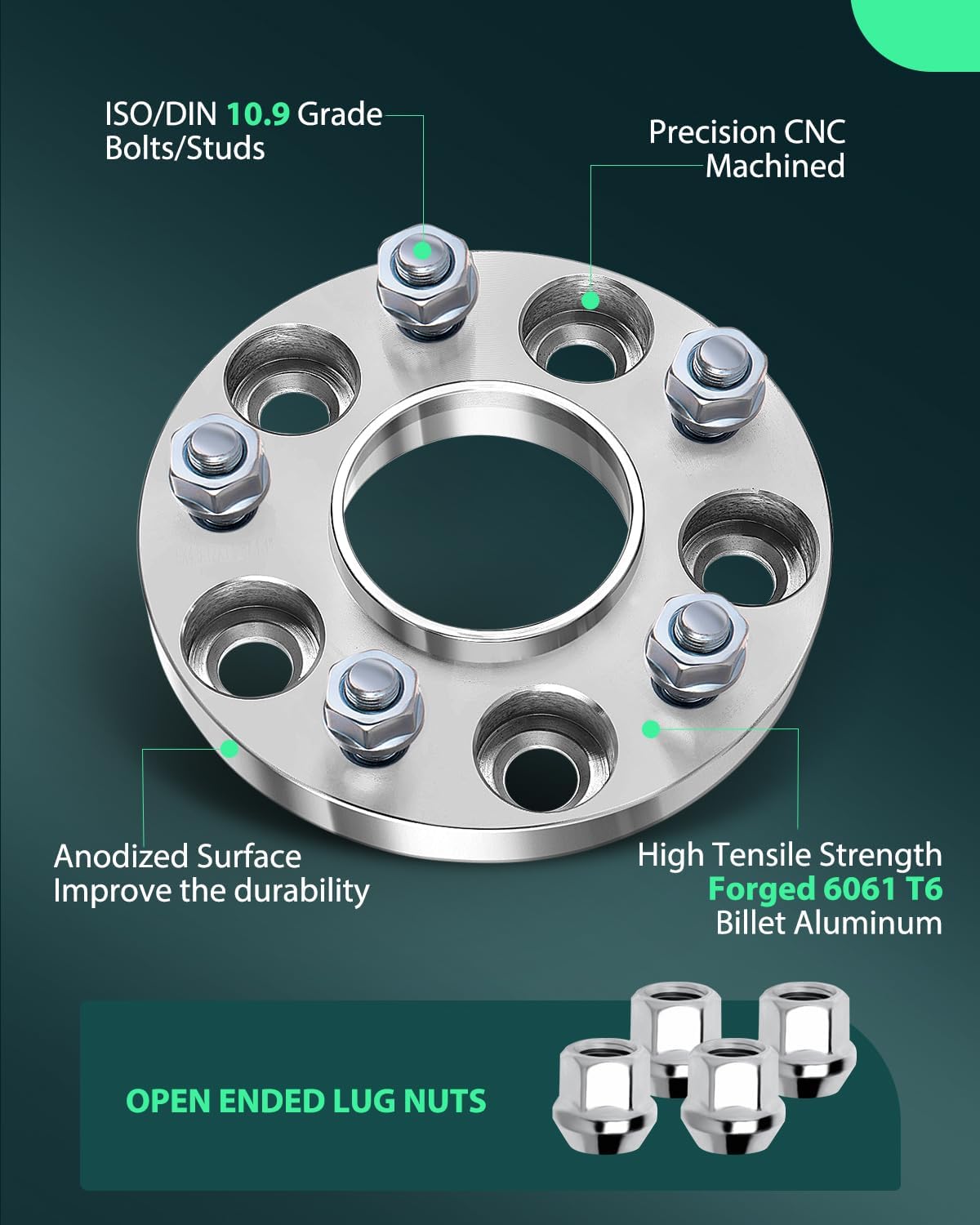SCITOO 4X 1 inch 5x114.3 to 5x114.3 Hubcentric Wheel Spacers 5x4.5 5 Lug fits for 6 RX8 MX5 Wheel Spacers for CX7 Wheel Spacers for MX6 for Tacoma Wheel Spacers