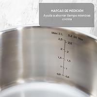 Vista 6 de T-fal Juego de ollas y sartenes de acero inoxidable de 11 piezas, inducción, apto para horno 500F, juego de cocina con sartenes, cacerolas, sartén