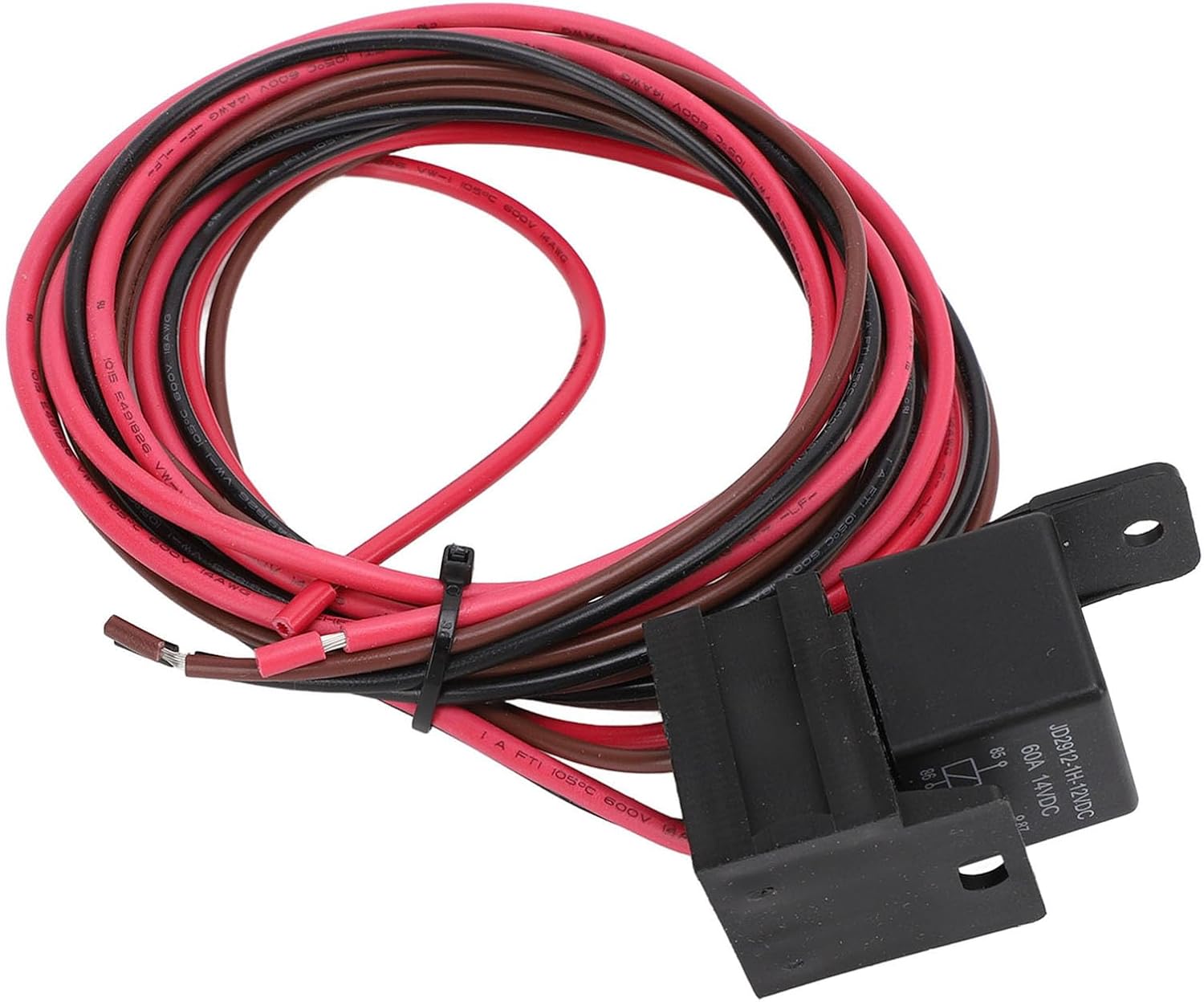 Universal Electric Fan Thermostat Control Relay Wire Kit – Adjustable Temperature 0-120℃ (32-248℉) – DC 12V 60A for Car and Truck Cooling Systems