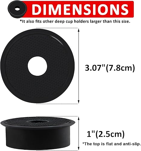 Miniatura 4 de Auovo Espaciador de repuesto para portavasos compatible con Subaru Outback Legacy Accessories 2020-2024 de silicona para portavasos elevadores de