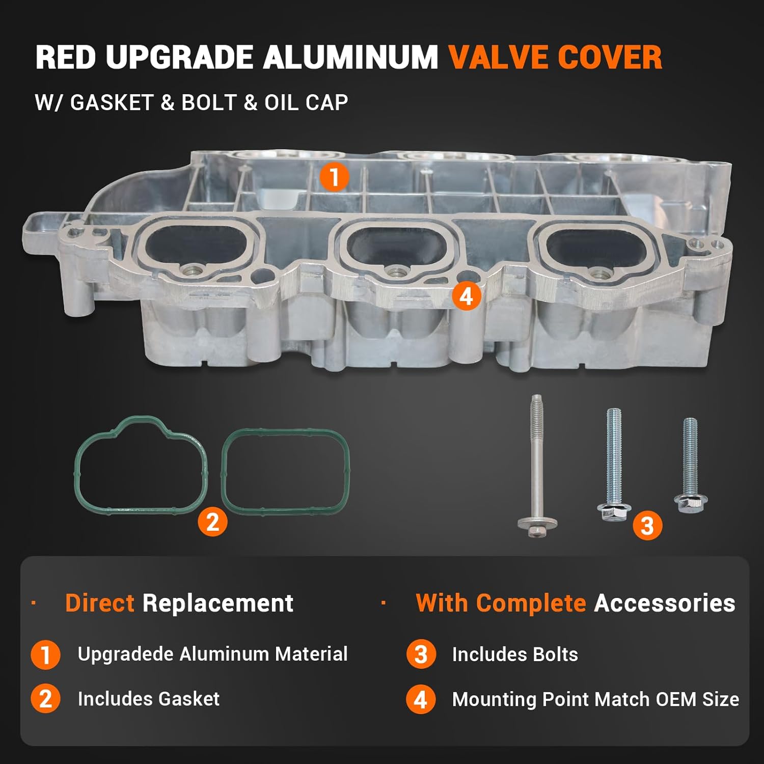 3.6L Aluminum Intake Manifold Compatible with 2014-2021 JEEP Cherokke 2011-2020 DODGE Grand Caravan 2013-2018 RAM 1500 Replace# 05184199AF 05184199AE 05184199AD